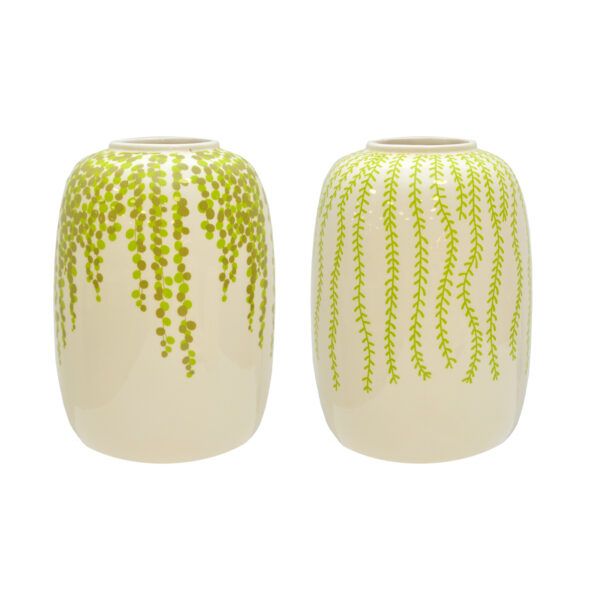 VASO OVAL FOLHAGEM