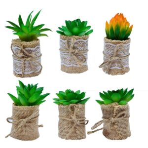 MINI VASO JUTA C/ SUCULENTA