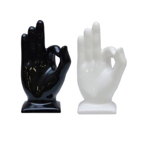MÃO OK PRETO/BRANCO