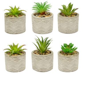 MINI VASO CINZA C/ PLANTA
