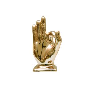 MÃO OK DOURADO