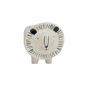 CACHEPOT LEÃO BRANCO P