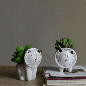 CACHEPOT LEÃO BRANCO