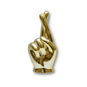 MÃO CROSS DOURADO