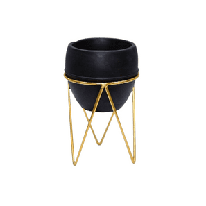 CACHEPOT PRETO C/ PE DOU