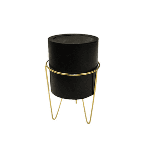 CACHEPOT PRETO C/ PE DOU