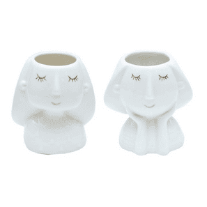 CACHEPOT MENINA BRANCO